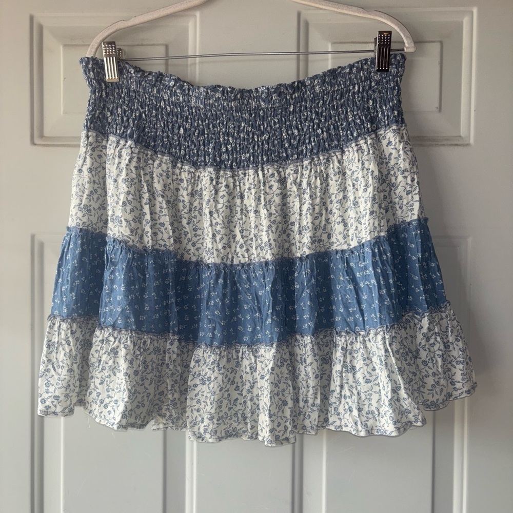 American Eagle Outfitters floral tiered cottagecore skirt size XL